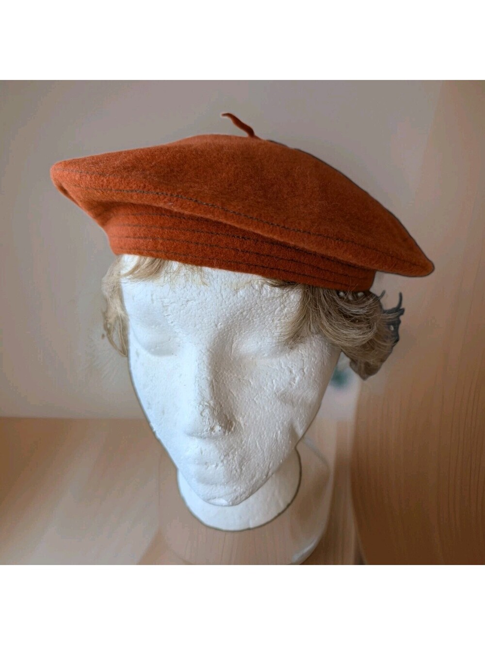 Vintage 1970s Don Kline New York Wool Beret Hat - Rare Designer Millinery